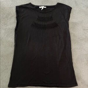 Maje Womens Brown Tank Top Size XS 1 Lightweight, cutout design on chest